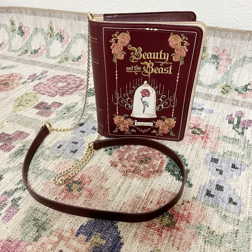 Pre Owned Danielle Nicole Disney Beauty and the Beast Book Crossbody Bag - Picture 3 of 13